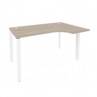 Стол эргономичный правый на П-образном м/к Рива ONIX O.MP-SA-2R Дуб Аттик/Белый