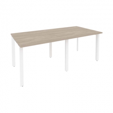 Стол переговорный 2 столешницы Рива ONIX O.MP-PRG-2.1 Дуб Аттик/Белый