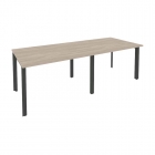 Стол переговорный 2 столешницы Рива ONIX O.MP-PRG-2.2 Дуб Аттик/Антрацит