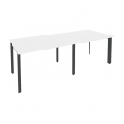 Стол переговорный 2 столешницы Рива ONIX O.MP-PRG-2.2 Белый Бриллиант/Антрацит