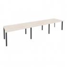 Стол переговорный 3 столешницы Рива ONIX O.MP-PRG-3.3 Денвер Светлый/Антрацит