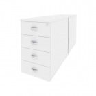 Тумба двойная приставная / опорная Рива ONIX O.TPO-2.8 Белый Бриллиант