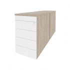 Тумба двойная приставная / опорная TIP-ON Рива ONIX O.TPO-2.8 TIP Дуб Аттик/Белый