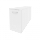 Тумба двойная низкая выдвижная приставная / опорная Рива ONIX O.VTPO-2.7 Белый Бриллиант