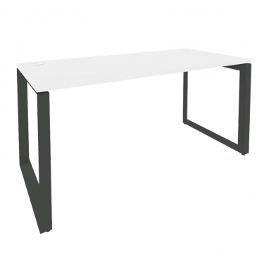 Стол рабочий на О-образном м/к Рива ONIX O.MO-SP-4.7 Белый Бриллиант/Антрацит