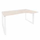 Стол эргономичный правый на О-образном м/к Рива ONIX O.MO-SA-1R Денвер Светлый/Белый