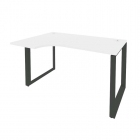 Стол эргономичный левый на О-образном м/к Рива ONIX O.MO-SA-2L Белый Бриллиант/Антрацит