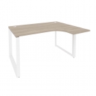 Стол эргономичный правый на О-образном м/к Рива ONIX O.MO-SA-3R Дуб Аттик/Белый