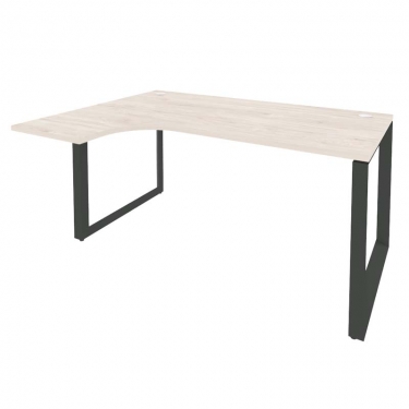 Стол эргономичный левый на О-образном м/к Рива ONIX O.MO-SA-4L Денвер Светлый/Антрацит
