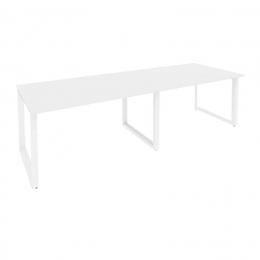 Стол переговорный 2 столешницы Рива ONIX O.MO-PRG-2.3 Белый Бриллиант