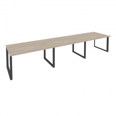 Стол переговорный 3 столешницы Рива ONIX O.MO-PRG-3.3 Дуб Аттик/Антрацит