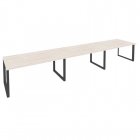 Стол переговорный 3 столешницы Рива ONIX O.MO-PRG-3.4 Денвер Светлый/Антрацит