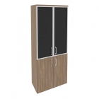 Шкаф высокий широкий Рива ONIX O.ST-1.2R black Дуб Аризона