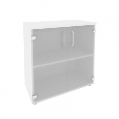 Шкаф низкий широкий 2 низких фасада стекло ONIX O.ST-3.2 Белый Бриллиант