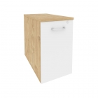 Тумба низкая выдвижная приставная / опорная Рива ONIX O.VTPO-1.8 Тиквуд Светлый/Белый