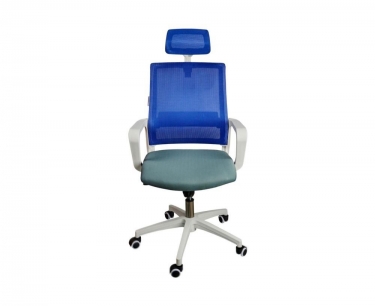 Кресло офисное Норден Бит белый пластик Синий