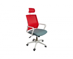 Кресло офисное Бит белый пластик Красный