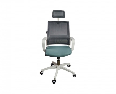 Кресло офисное Норден Бит белый пластик Серый