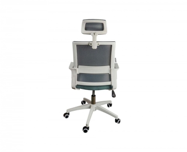 Кресло офисное Норден Бит белый пластик Серый