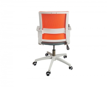 Кресло офисное Норден Бит LB белый пластик Оранжевый