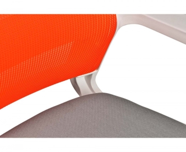 Кресло офисное Норден Бит LB белый пластик Оранжевый