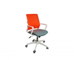 Кресло офисное Бит LB белый пластик Оранжевый