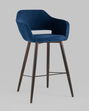 Стул барный Stool Group Саймон Б велюр Темно-синий