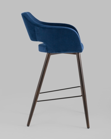 Стул барный Stool Group Саймон Б велюр Темно-синий