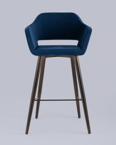 Стул барный Stool Group Саймон Б велюр Темно-синий