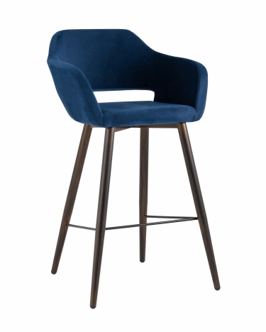 Стул барный Stool Group Саймон Б велюр Темно-синий