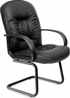 Кресло для посетителя Chairman 416V Черное Эко