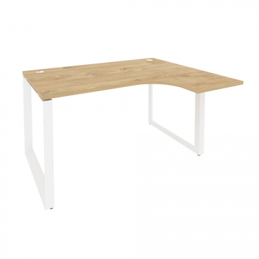 Стол эргономичный правый на О-образном м/к Рива ONIX O.MO-SA-3R Тиквуд Светлый/Белый