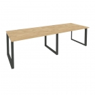 Стол переговорный 2 столешницы Рива ONIX O.MO-PRG-2.3 Тиквуд Светлый/Антрацит