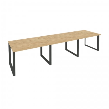 Стол переговорный 3 столешницы Рива ONIX O.MO-PRG-3.2 Тиквуд Светлый/Антрацит