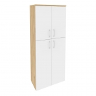 Шкаф высокий широкий Рива ONIX O.ST-1.8 Тиквуд Светлый/Белый