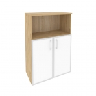 Шкаф средний широкий Рива ONIX O.ST-2.2R white Тиквуд Светлый