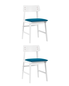 Комплект из двух стульев ODEN WHITE 2 шт Синий