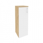 Шкаф средний узкий левый Рива ONIX O.SU-2.3L Тиквуд Светлый/Белый