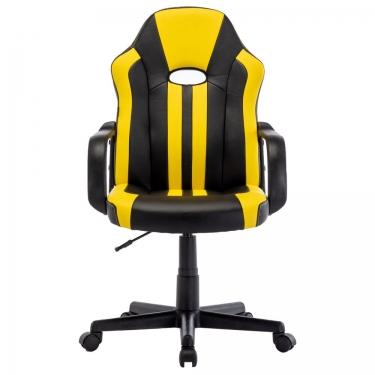 Кресло компьютерное BRABIX BRABIX Stripe GM-202 экокожа Черный-желтый
