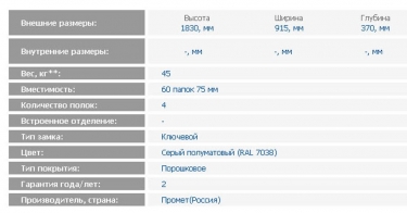 Металлический шкаф ЗМК Промет M-18