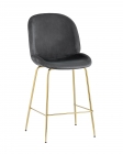 Стул полубарный Stool Group Beetle со спинкой gold Серый