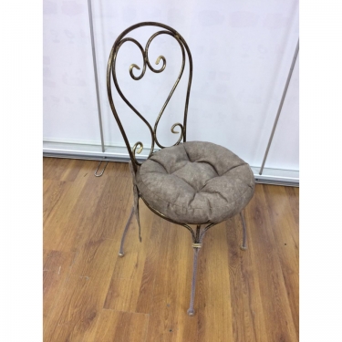 Комплект кованых стульев Gruppo 396 Завитки с набивной подушкой цвет шоколад 4шт