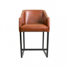 Барный Стул Gruppo 396 Спарс Лофт коричневый на опоре полубарная металлическая