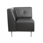 Диван офисный Gruppo 396 Скайнет секция модуль А черный Ecotex 3001