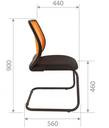 Кресло для посетителей Chairman Chairman 699V Черный