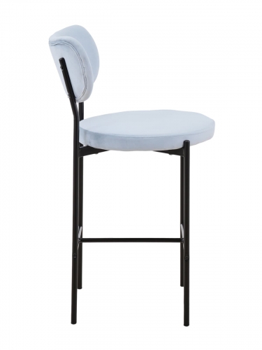 Стул полубарный Stool Group Барбара Б велюр Серо-голубой