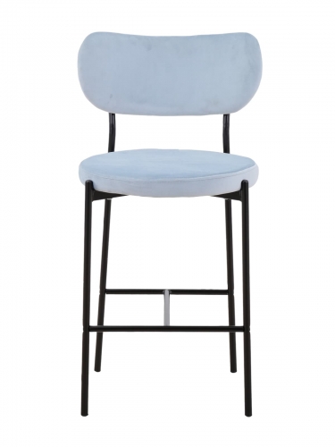 Стул полубарный Stool Group Барбара Б велюр Серо-голубой