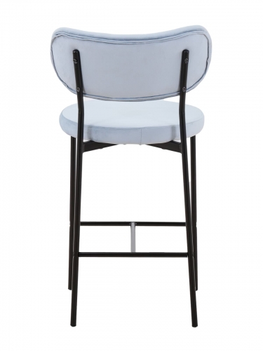 Стул полубарный Stool Group Барбара Б велюр Серо-голубой