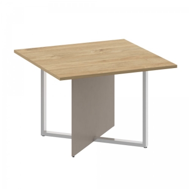 Стол переговорный, квадратный Рива SHIFT SK.SP-KV-110-1 Тиквуд Светлый/Капучино