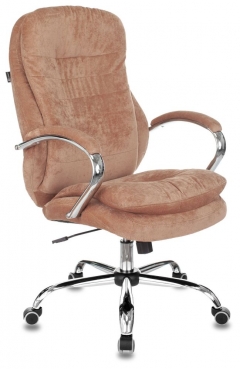 Кресло руководителя Бюрократ T-9950SL Fabric светло-коричневый Velvet 90